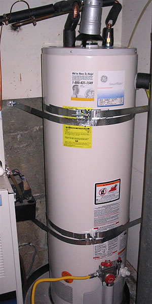 a properly strapped water heater